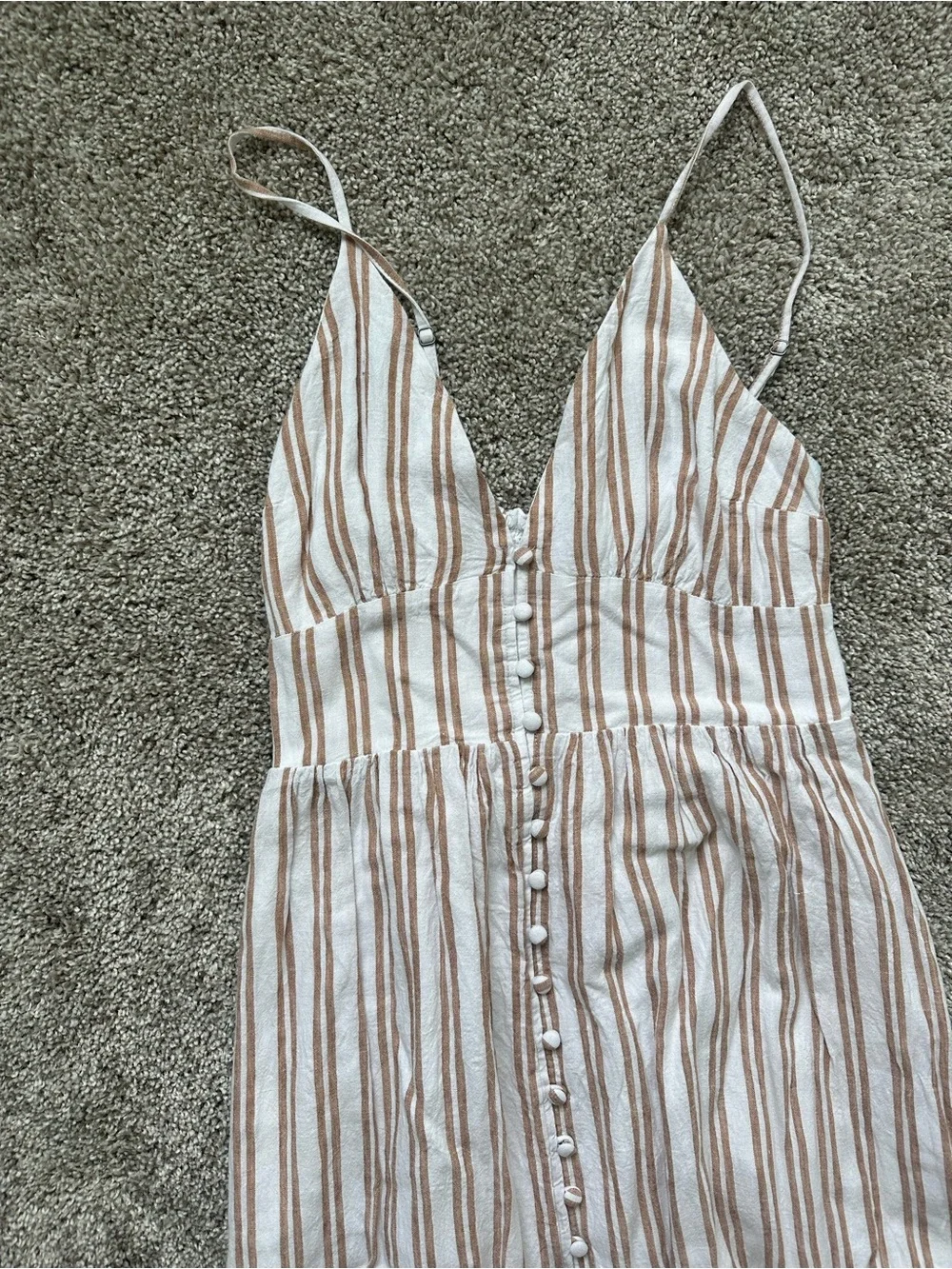 Abercrombie & Fitch Striped Button-Front Maxi Dress